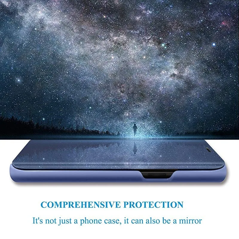 Зеркальный умный чехол для Huawei P30 Pro P40 Прозрачный ударопрочный из искусственной
