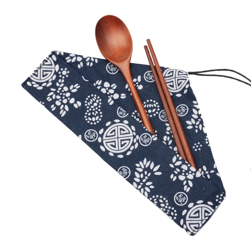 Столовые палочки ложка/набор столовая посуда из натурального дерева в японском