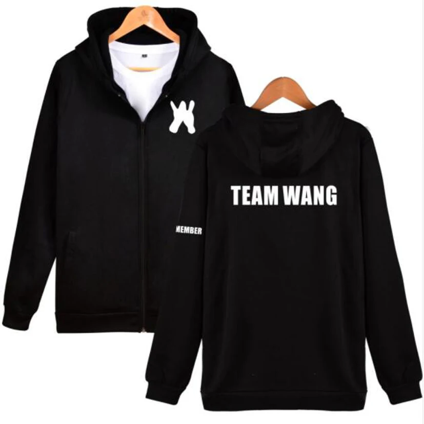 Куртка с капюшоном в стиле хип хоп модная фирменная одежда K POP KPOP GOT7 jackson Team Wang