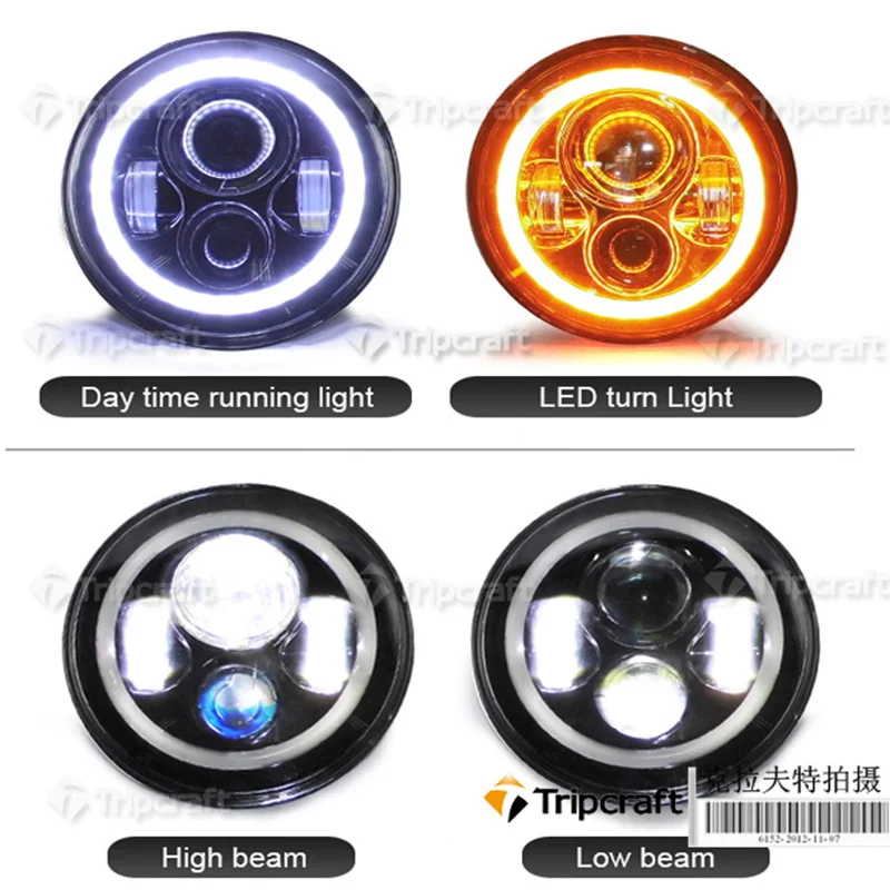 Tripcraft 2 ШТ. 7 &quot40 Вт Чипы СВЕТОДИОДНЫЕ Фары для Jeep CJ/Wrangler JK Привело Вождения Свет Land