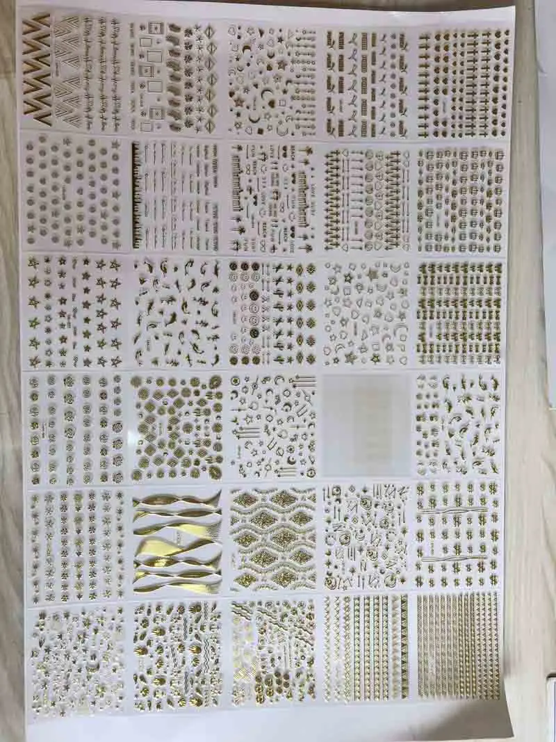 moon star style 30pc 3D наклейки для ногтей 30 шт. в 1 Набор разноразмерные формы голографические золотые звезды# рамка наклейка s для украшения ногтей Аксессуары для дизайна ногтей - Цвет: moon star style 30pc