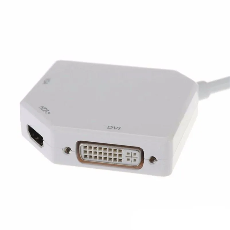 3 в 1 адаптер Thunderbolt Mini DisplayPort DP to VGA HDMI DVI для Apple Macbook | Электроника