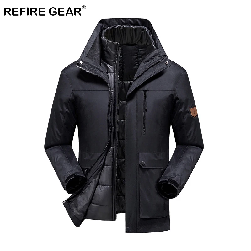 ReFire Gear 3 в 1 осенне зимняя ветрозащитная теплая спортивная куртка Мужская