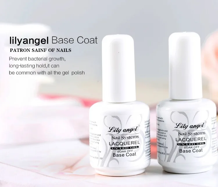 Lily Angel Soak Off UV светодиодный лак для ногтей Базовое покрытие для гель-лака Гель-лак стойкий 9 мл базовый слой маникюрный гель для ногтей лак Z25