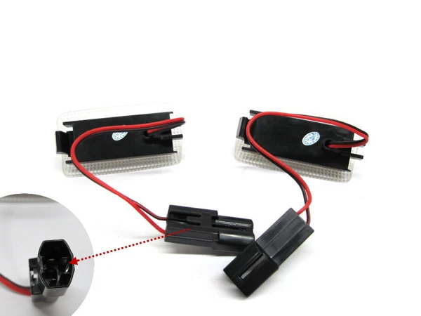 Комплект из 2 предметов Белый светодиодный логотив для дверей