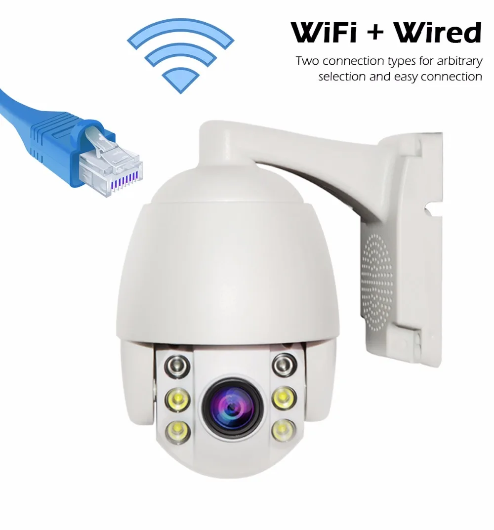 Мини Скорость купольная IP Wi-Fi Камера 1080 P PoE IP PTZ 5X зум Wi-Fi на открытом воздухе безопасности Камера ИК Ночное видение IP CCTV камера наблюдения 2-полосная аудио