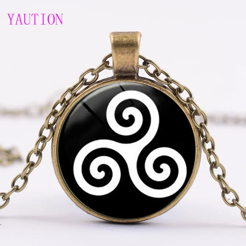 3 шт./цвет ожерелье Волк Triskele Triskelion Allison серебряное стеклянный кабошон чокер