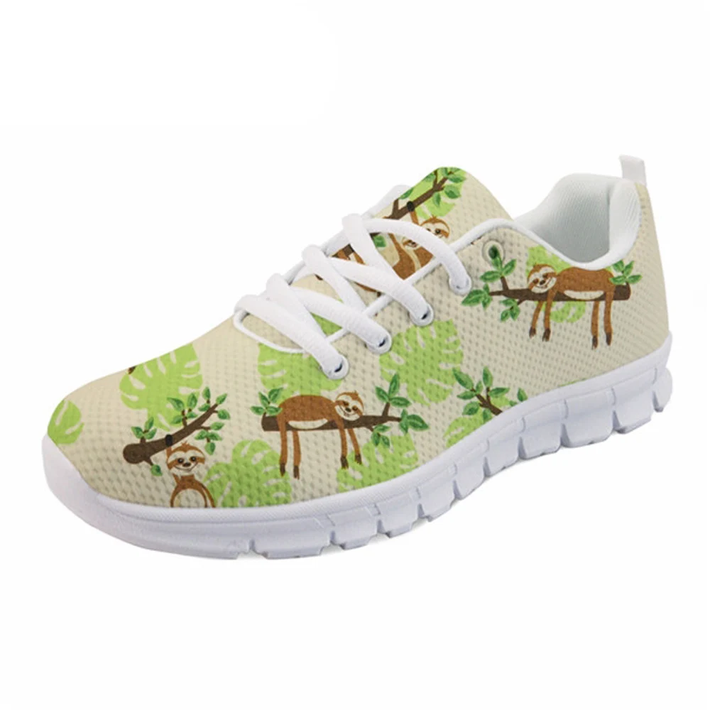 NOISYDESIGNS Lace-up Casual men Shoes flat Cute Sloth Cartoon Pattern heren Sneakers Comfortable for Female | Обувь