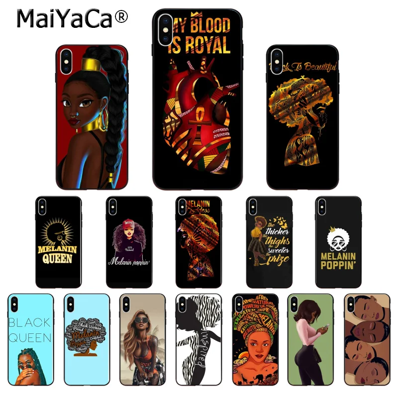 MaiYaCa Африканский афро Черный Девушка меланин поппин ТПУ мягкий чехол для