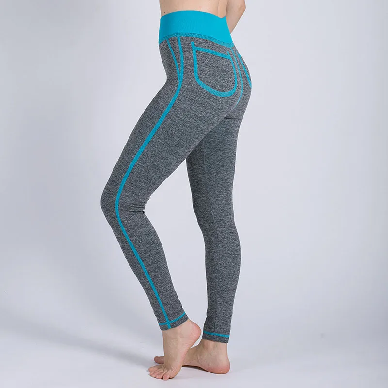 JSMYGS Women Leggings Elasticity Slimming Peach Pencil Pants Fake Pocket Skinny Casual Fitness Jeggings Push up Hip Sporty D0019 | Женская