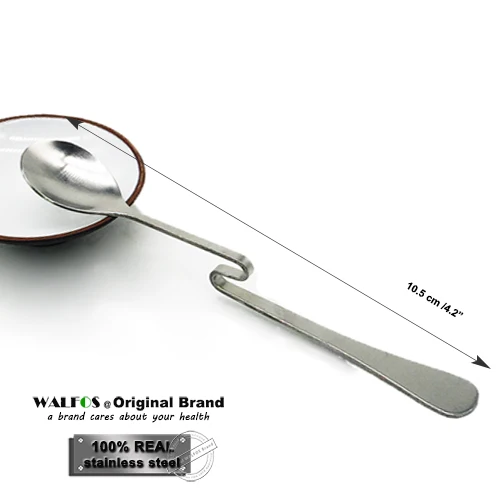 A 10.5 cm(4.2 inch) WALFOS, кофейная ложка с длинной ручкой из нержавеющей стали, мороженое, десерт, чайная ложка для пикника, кухонные аксессуары - Цвет: A 10.5 cm(4.2 inch)