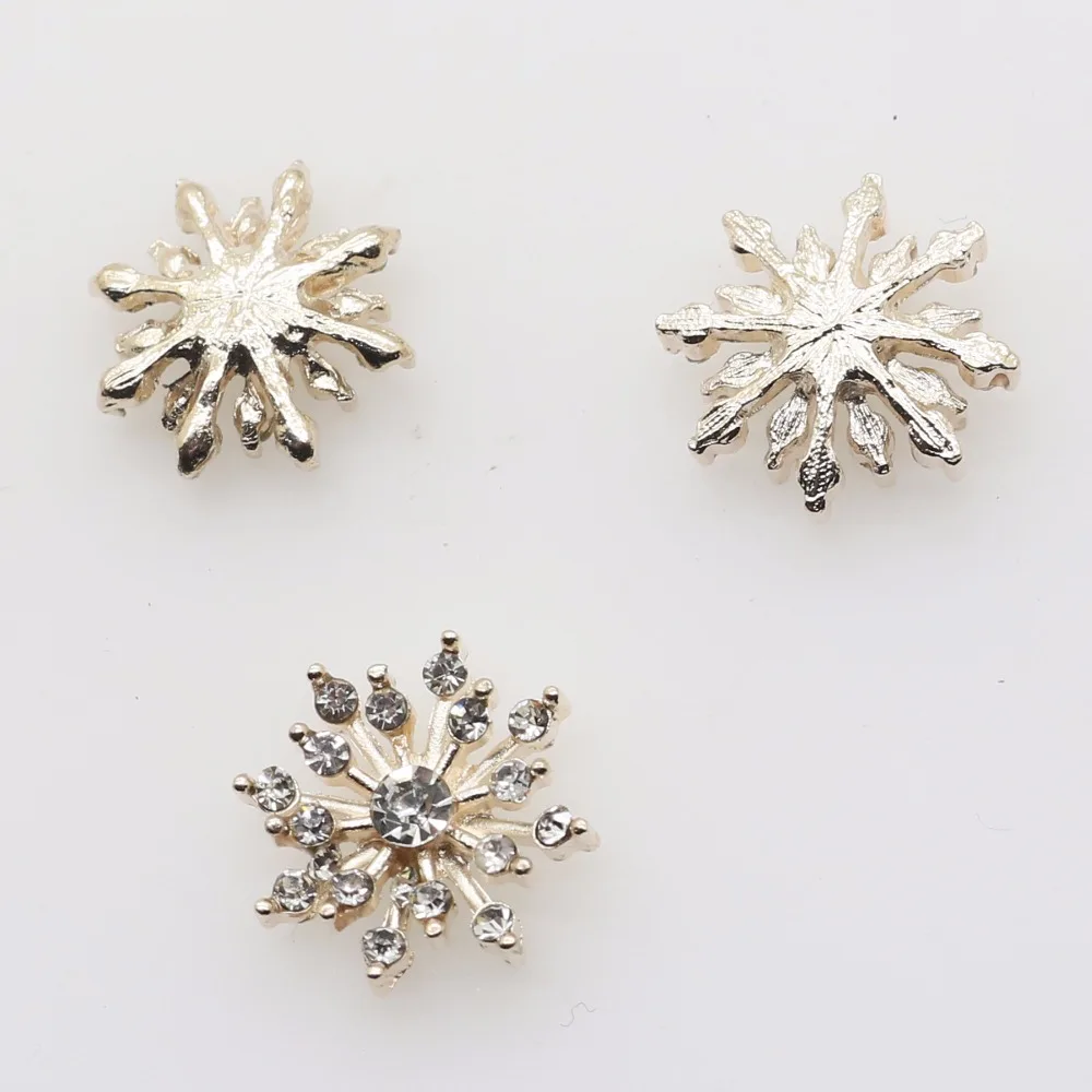 

YWXINXI Direct Selling Fashion Jewelry 10pcs/lot16MM Alloy Flower Decoration Accessories DIY Ribbon Decoration Button