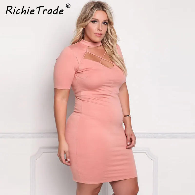 RICHIETRADE/Летнее мини-платье на шнуровке с круглым вырезом новинка 2017 женские платья