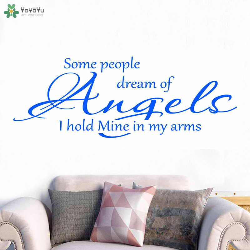 YOYOYU Wall Decal Special Design Art Quotes Some People Dream Of Angels Vinyl Stickers Livingroom Decoration DIY DecorCT702 | Дом и сад