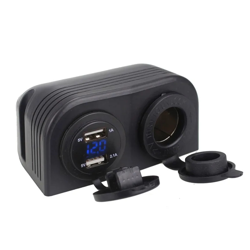 Новый двойной зарядное устройство USB прикуриватель розетка с двумя отверстиями