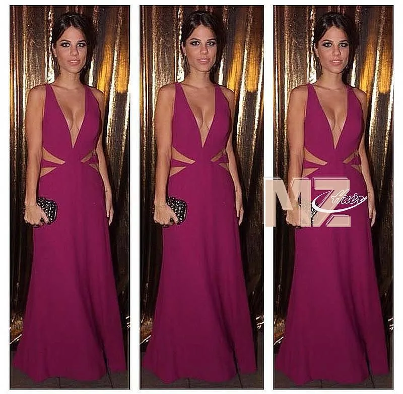 JYHS562 Vestidos Longos De Festa 2015 New Arrival Celebrity Dress V-Neck Sleeveless Floor-length Gala Free Shipping | Свадьбы и