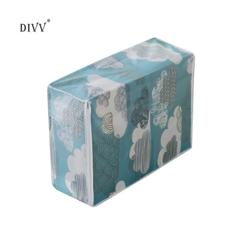 DIVV Waterproof Foldable PEVA Closet Sweater Bag Amazing Storage Ability Clothes Blanket Quilt Box 1PC T26 | Дом и сад