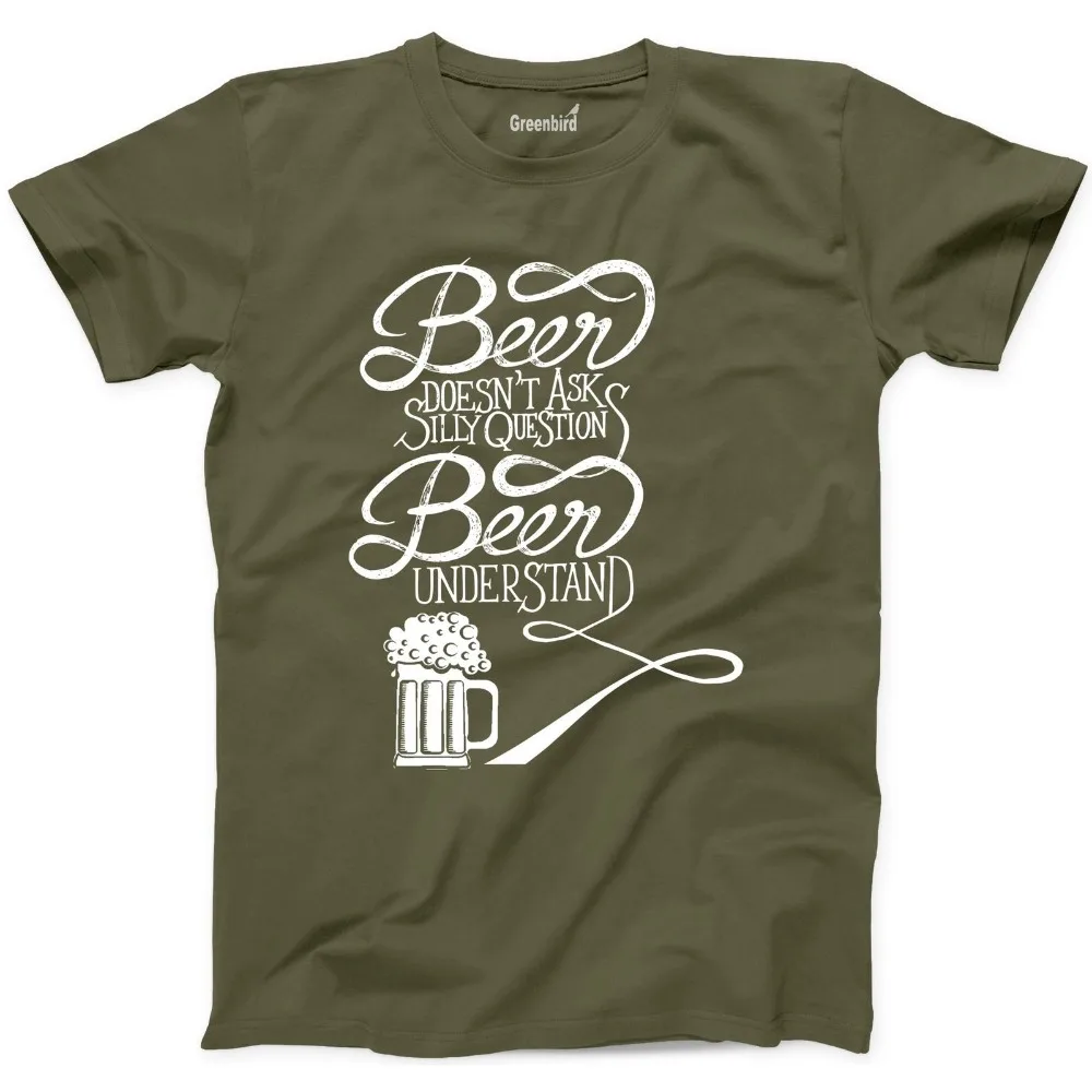 

2018 Short Sleeve Cotton Man Clothing Beer Understand T-Shirt Alcohol Drunk College Party Gift Christmas Cotton Tee Sleeve Haraj