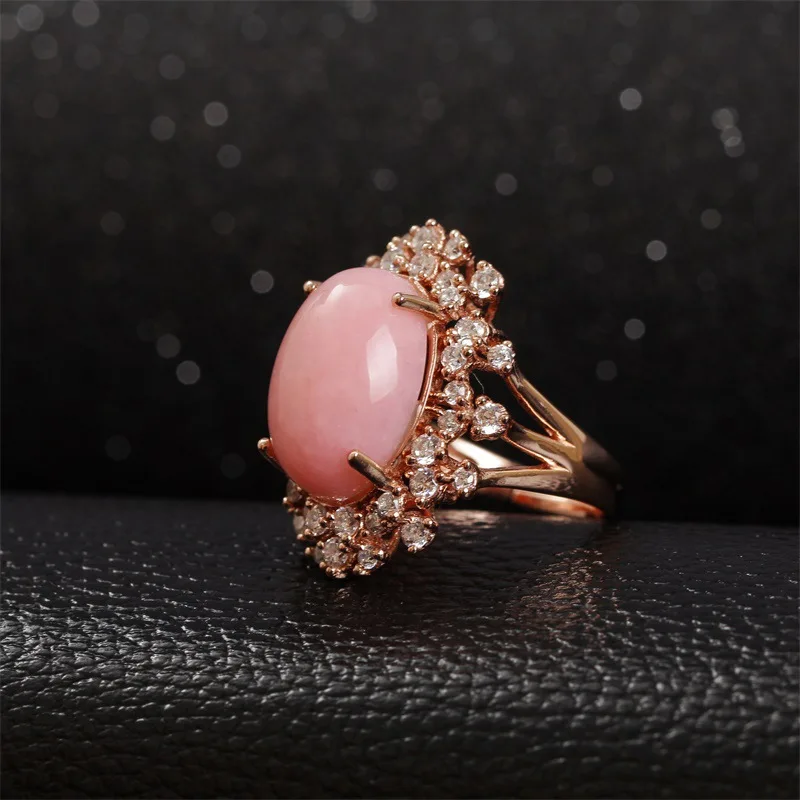 Продаем натуральный Jewelry Кольцо 925 чистого серебра розового золота Цвет