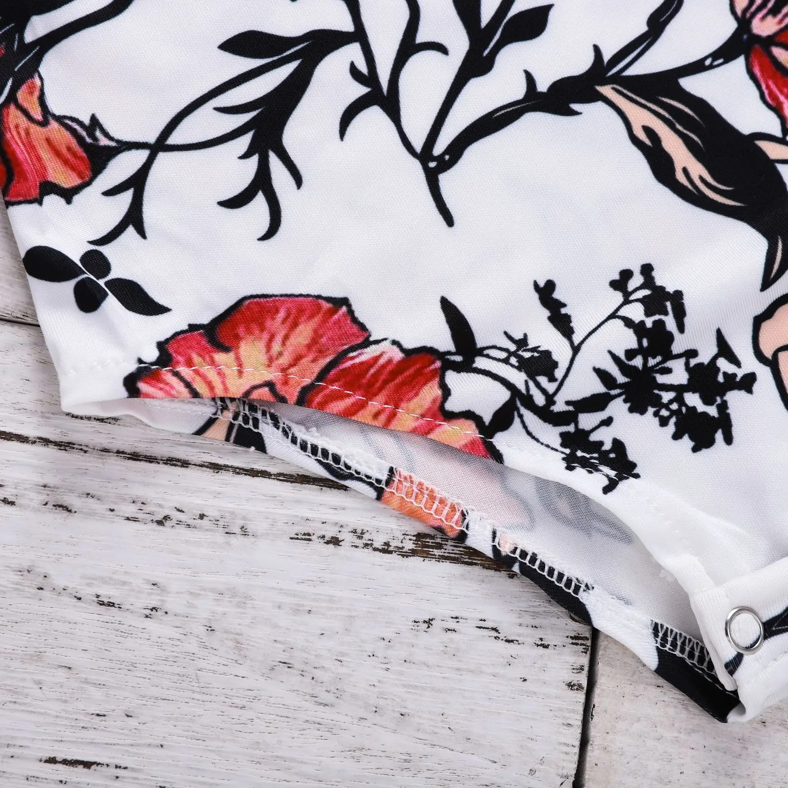 Летние цветочные новорожденный малыш девочка боди с коротким рукавом