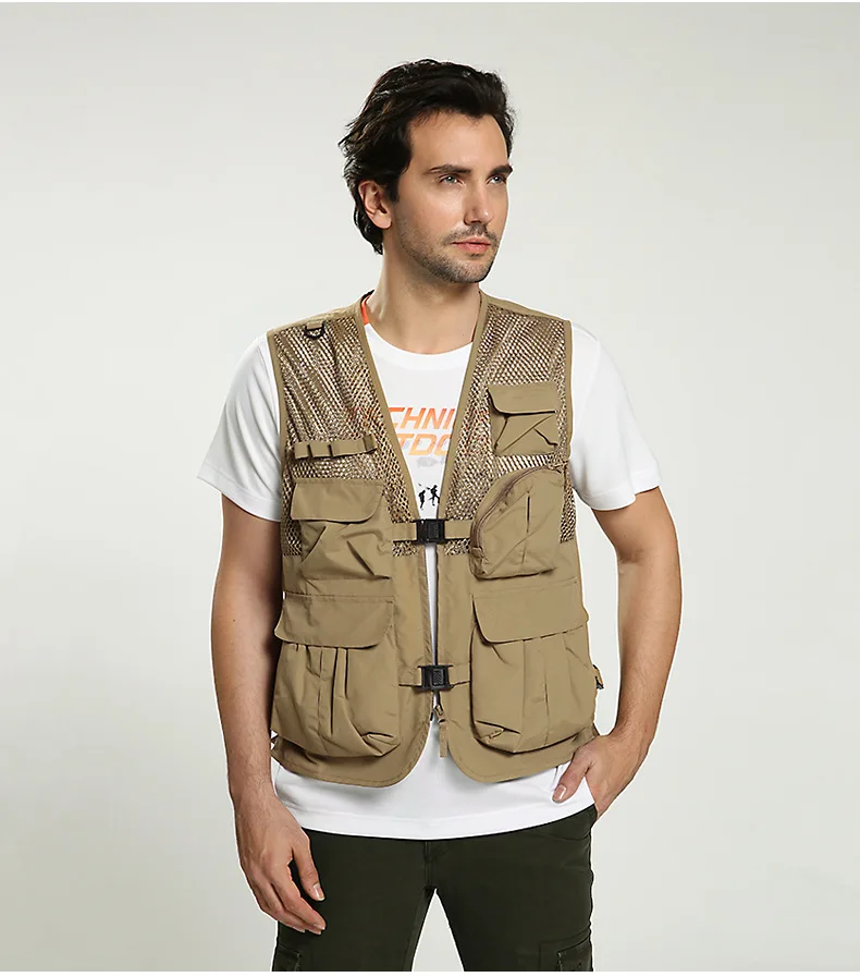 Afs jeep марка летний новый плюс размер мужская clothing multi-карманы жилет фотографии