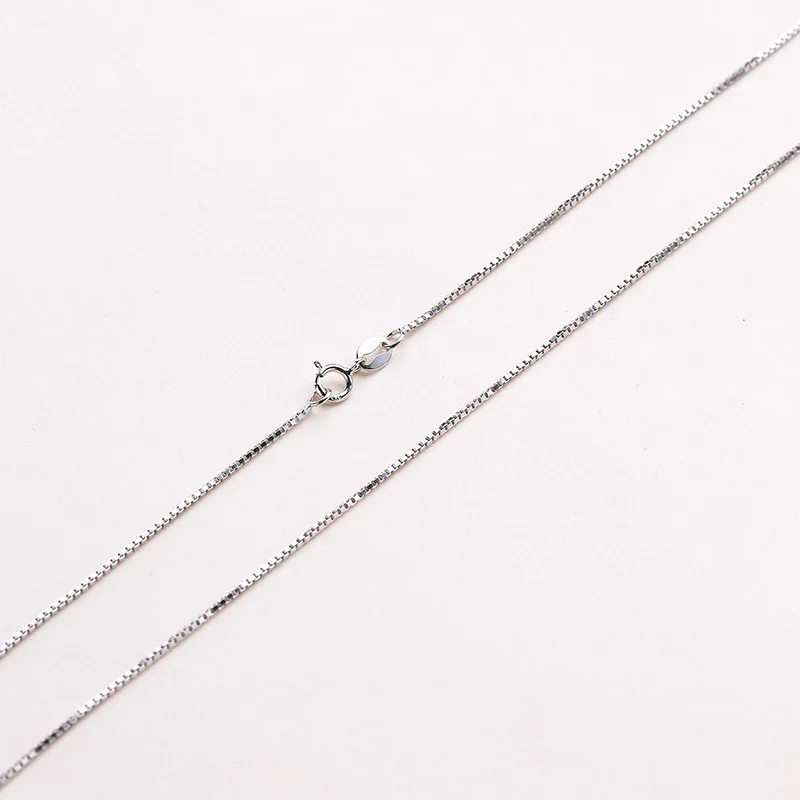 Trustdavis 925 Sterling Silver Jewelry Box Chain Collarbone Chain Short Necklace For Women Silver 925 Jewelry DC07
