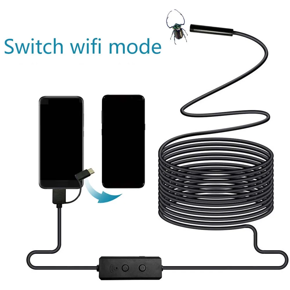 3 в 1 эндоскоп IP67 водонепроницаемая камера 480P Android USB Type C 5 5/7/8 мм мини объектив