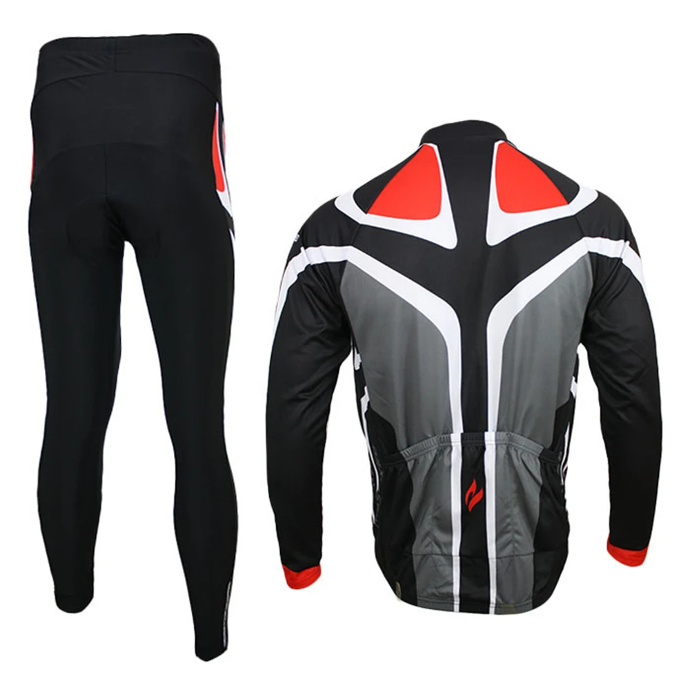 2017 NEW ARSUXEO Men Cycling Long Sleeves MTB Jersey Bike Bicycle Sets Shirts Wear Uniforms Quick Dry Suits | Спорт и развлечения