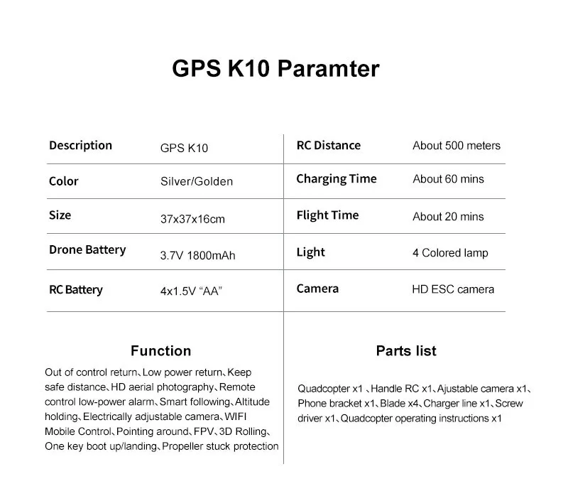 K10 gps 5G Wifi FPV RC Дрон с регулируемой камерой 720 P/1080 P 25 минут время полета низкая мощность возврат вертолет RC Квадрокоптер игрушки