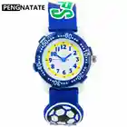 PENGNATATE модные футбольные часы для мальчиков 3D Силиконовый водонепроницаемый ремешок Детские часы футбольный браслет наручные часы детский подарок