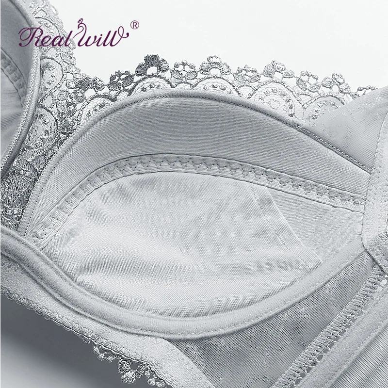 Realwill тонкое дышащее кружевное цветочное беспроводное сексуальное v образное