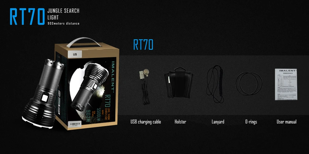 IMALENT RT70 1хкри XHP70 5500 люмен 6-Режим светодиодный джунгли поиск свет
