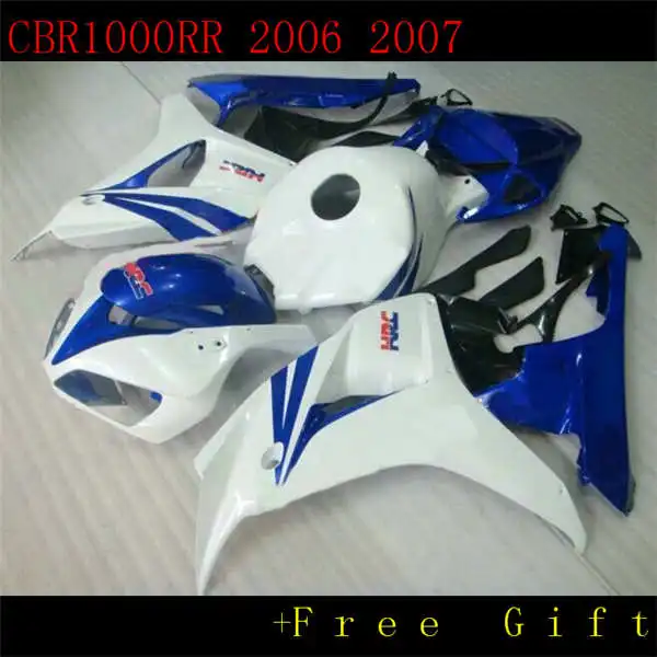 

L36-New ABS motorcycle bike Full Fairings kits set For CBR1000RR 06-07 CBR 1000 1000RR 06 07 CBR1000 RR 2006 2007 blue white