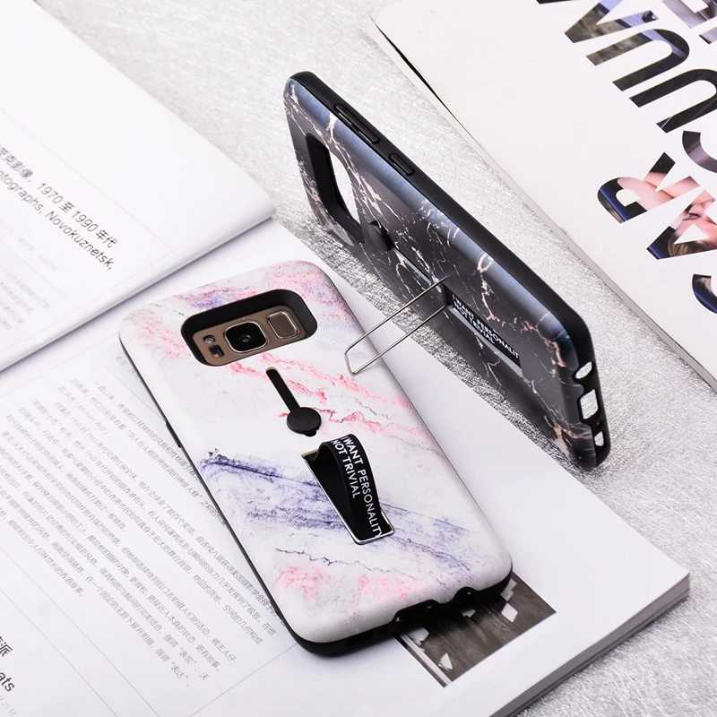 Чехол для samsung S8 Мрамор чехол Galaxy S9 Plus Note 9 8 S7 край J8 J7 J6 J4 A6 A8 плюс 2018 A5 A7 подставка |