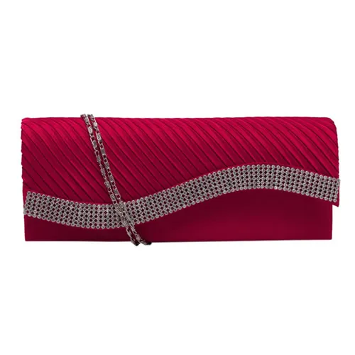 5A6007RED Модная женская сумочка, стразы, вечерняя сумочка, клатч, свадебный кошелек, кошелек - Цвет: 5A6007RED