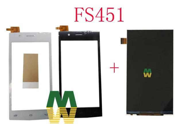 1 шт./лот 100% гарантия для Fly FS501 FS451 отдельный сенсорный экран дигитайзер и ЖК