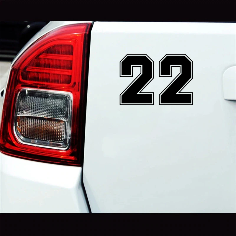 CK2080#20*14см наклейки на авто Индивидуальные цифры - 22 водонепроницаемые машину