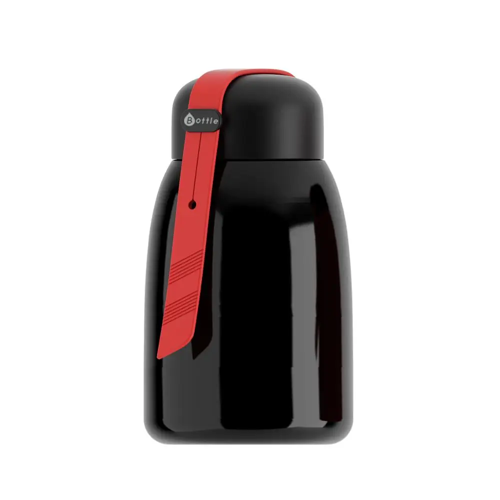 320ml black Мини 320 MLL Изолированная Вакуумная чашка с двойными стенками из нержавеющей стали бутылка-термос с узким горлом детский чайник портативная ручка бутылка для воды - Цвет: 320ml black