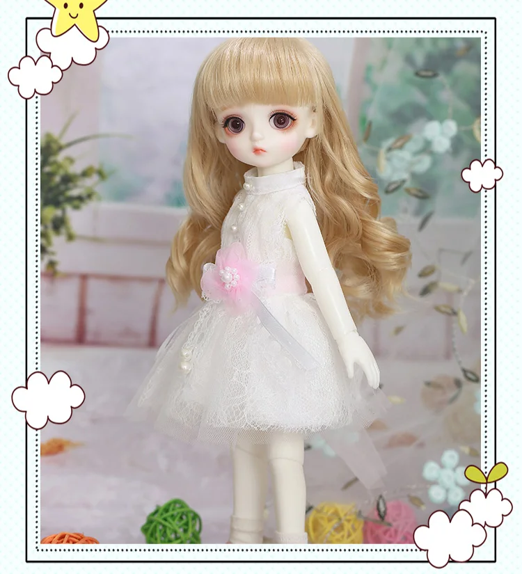 Linachouchou Мари костюм Fullset BJD SD 1/6, с круглым вырезом, для девочек Oueneifs Yosd Littlefee игрушки из полимера глаза