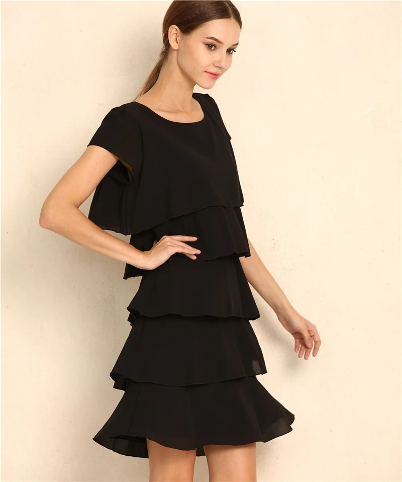 Vestidos de fiesta, женское платье, плюс размер, 5XL, высокое качество, элегантные женские вечерние платья, коктейльное платье с оборками, свободное летнее шифоновое платье