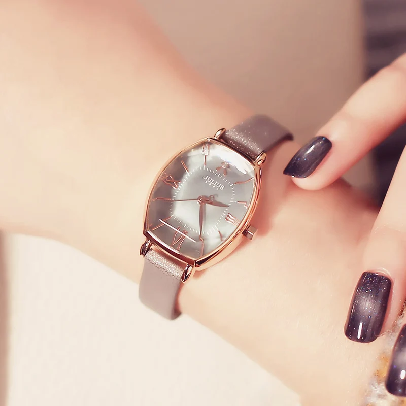 Часы наручные Julius женские кварцевые брендовые элегантные с кожаным ремешком в