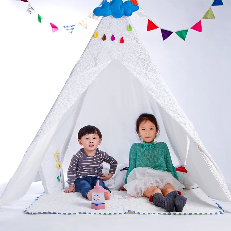 Новый дизайн Детская игровая палатка с прорезями для зубов белого цвета детский