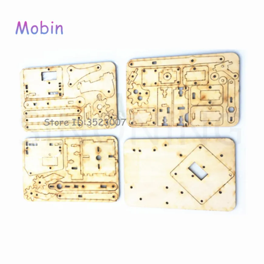 1 шт./лот 4 dof wood robotic arm sg90 сервопривод для raspberry pie лучшее качество бесплатная