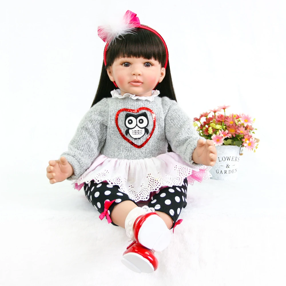 

Exquisite princess doll gifts 60CM Silicone Reborn Baby Doll Toys Princess Toddler Dolls bebe reborn Brinquedos