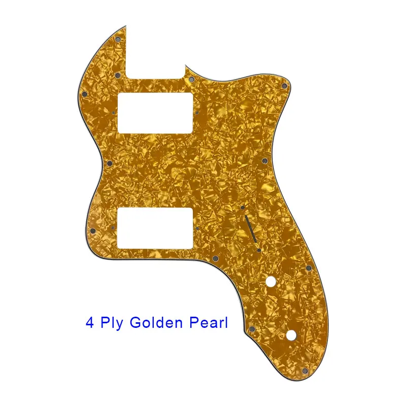 4 Ply Golden Pearl Pleroo гитарные части накладки для Fender Классическая серия '72 Telecaster Tele Thinline гитара с PAF хамбакер Замена - Цвет: 4 Ply Golden Pearl