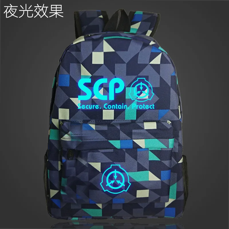 Style 13 SCP безопасный защищающий Школьный рюкзак, Светящийся рюкзак, Студенческая сумка, ежедневный рюкзак, светится в темноте, Mochila - Цвет: Style 13