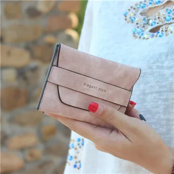 pink Женские кошельки мини женские кошельки для денег из искусственной кожи Дамские кошельки с карманами для монет одноцветные модные мини-держатель для карт - Цвет: pink