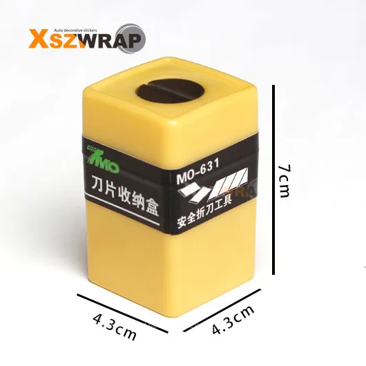 7*4 3*4 3 см ящик для хранения лезвий Безопасный инструмент обертывания автомобиля -