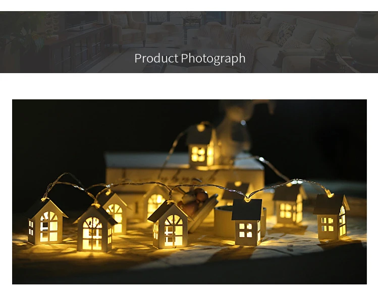 Новогоднее украшение светодиодная гирлянда Северный дом Рождественская