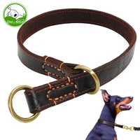 handmade genuine leather dog collar durable p choke pet training collars adjustable for medium large dogs pitbull labrador m xl